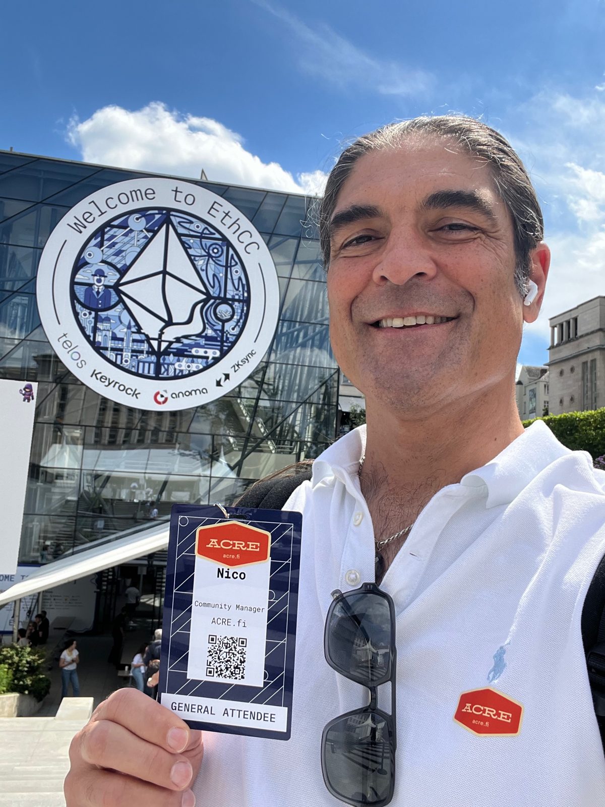 Nico at EthCC 2024, representing Acre